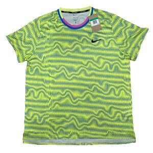 Nike Alcaraz Dri Fit Volt Green 24 ADV Tennis T-Shirt Rare Mens XL FD5322-736